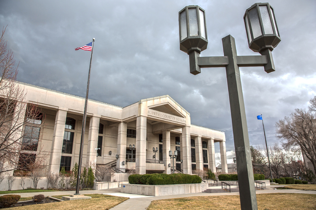 The exterior of the Supreme Court of Nevada on Thursday, Feb. 9, 2017, in Carson City. (Benjamin Hager/Las Vegas Review-Journal) @benjaminhphoto