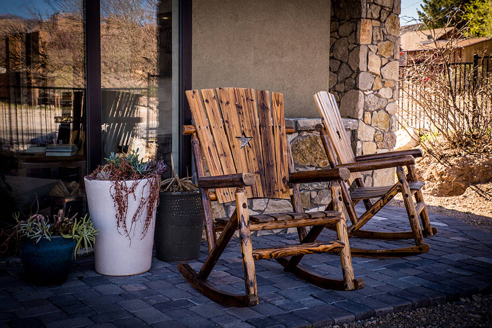 The home on 14 Lassen St. in Blue Diamond has a rustic feel. (Tonya Harvey)