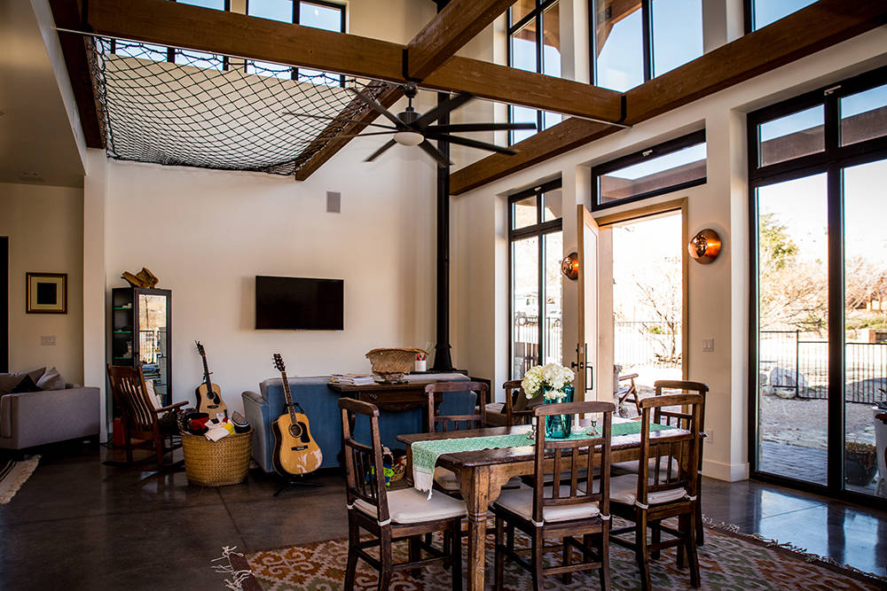 Guy Pinjuv was able to complete the home with a budget of $600,000 by “calling in a lot of favors” and extensively using reclaimed materials. (Tonya Harvey)