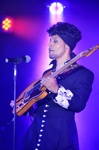 Jason Tenner has performed at Prince in the tribute act "Purple Reign" for 20 years. (Bill Hughes/Las Vegas Review-Journal)