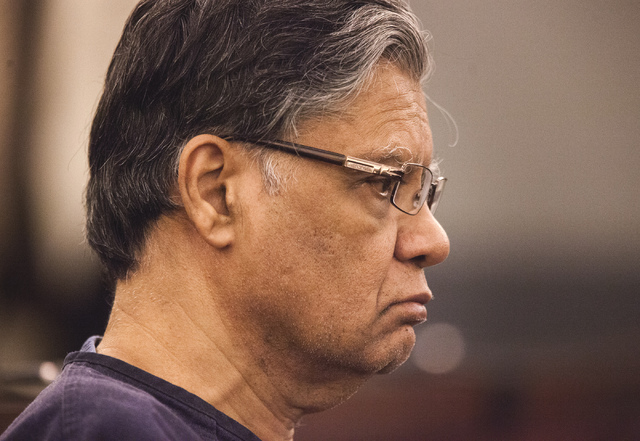 Dr. Dipak Desai as seen Thursday, Oct. 24, 2013 during sentencing at Regional Justice Center.
(Jeff Scheid/Las Vegas Review-Journal)