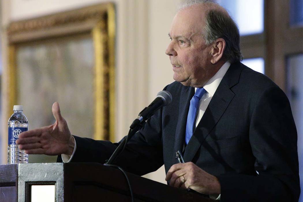 Thomas Demetrio, an attorney for Dr. David Dao, speaks at a news conference Thursday, April 13, 2017, in Chicago. (Teresa Crawford/AP)
