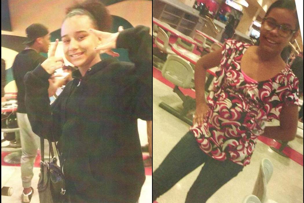 Las Vegas police are looking for two missing girls, Hennessy Love, 12, left, and Zamia Wilson, 10. (Las Vegas Metropolitan Police Department)