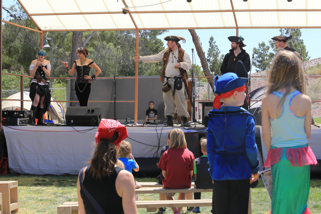 Spectators watch the opening ceremony during Pirate Fest 2017 at Craig Ranch Regional Park on Friday, April 21, 2017. Brett Le Blanc Las Vegas Review-Journal @bleblancphoto