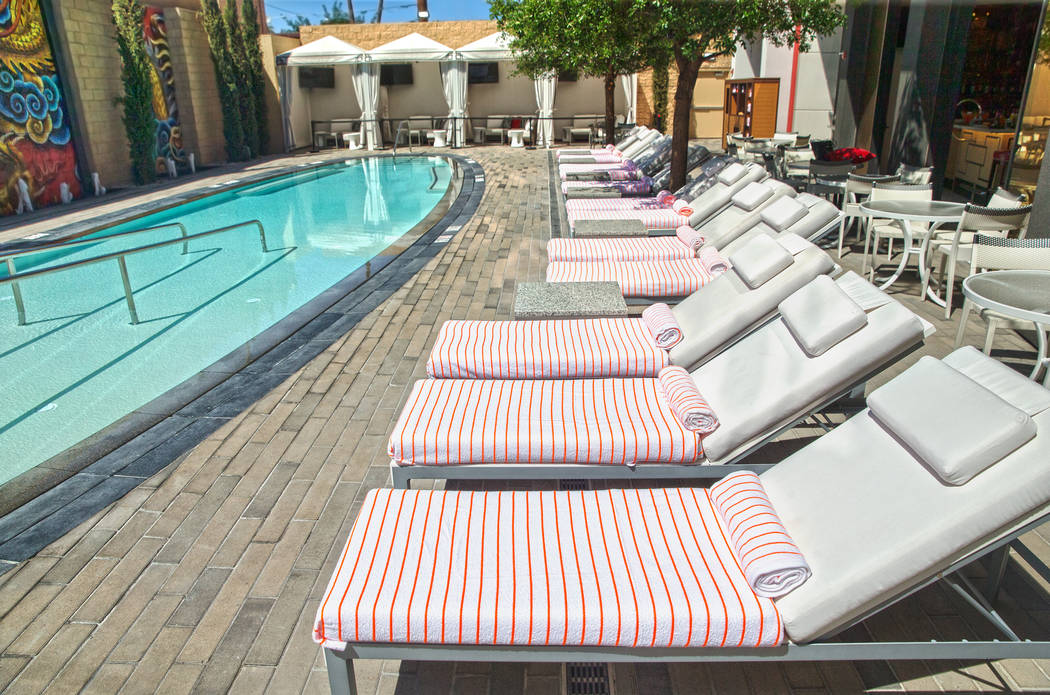 The private pool at the Lucky Dragon hotel-casino on Thursday, April 20, 2017, in Las Vegas. Benjamin Hager Las Vegas Review-Journal @benjaminhphoto