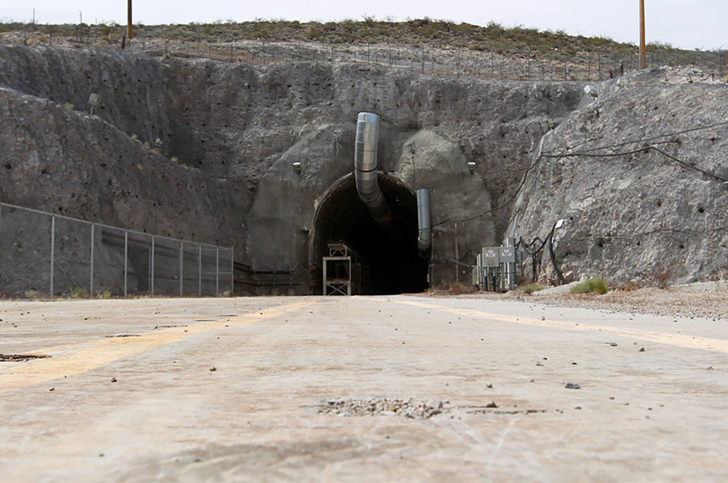 The north portal of the Yucca Mountain exploratory tunnel is seen Thursday, April 9, 2015. (Sam Morris/Las Vegas Review-Journal)