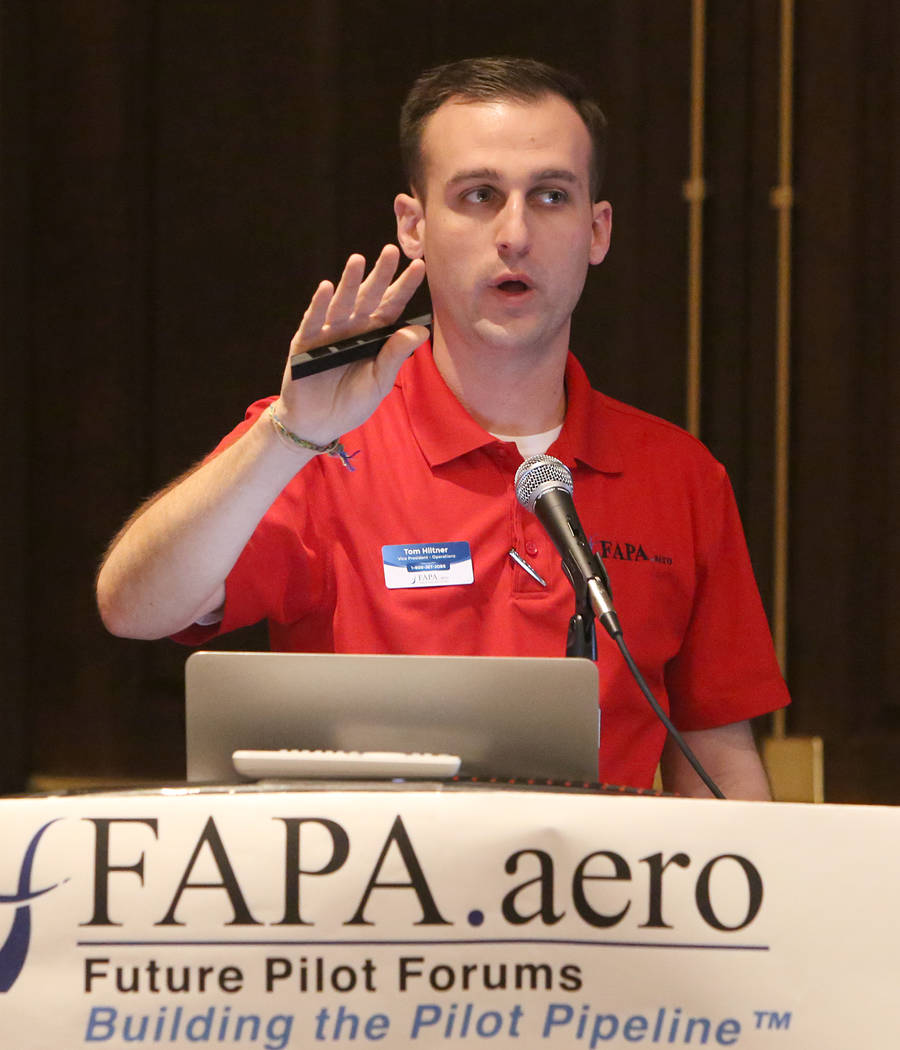 Vice President Operations | FAPA.aero, Tom Hiltner, at FAPA's Future Pilot Forum at Tuscany Suites & Casino on Saturday, April 22, 2017, in Las Vegas. Bizuayehu Tesfaye Las Vegas Review-Journa ...