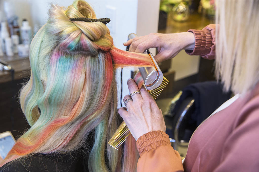 Rainbow Hair To Las Vegas, Hairdresser Las Vegas Strip
