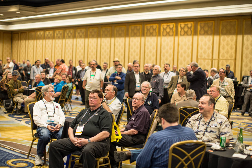 The majority of the participants at the Amateur Radio Operators Reception were men older than 50. Many were chief engineers at their firms. (Todd Prince/Las Vegas Review-Journal)