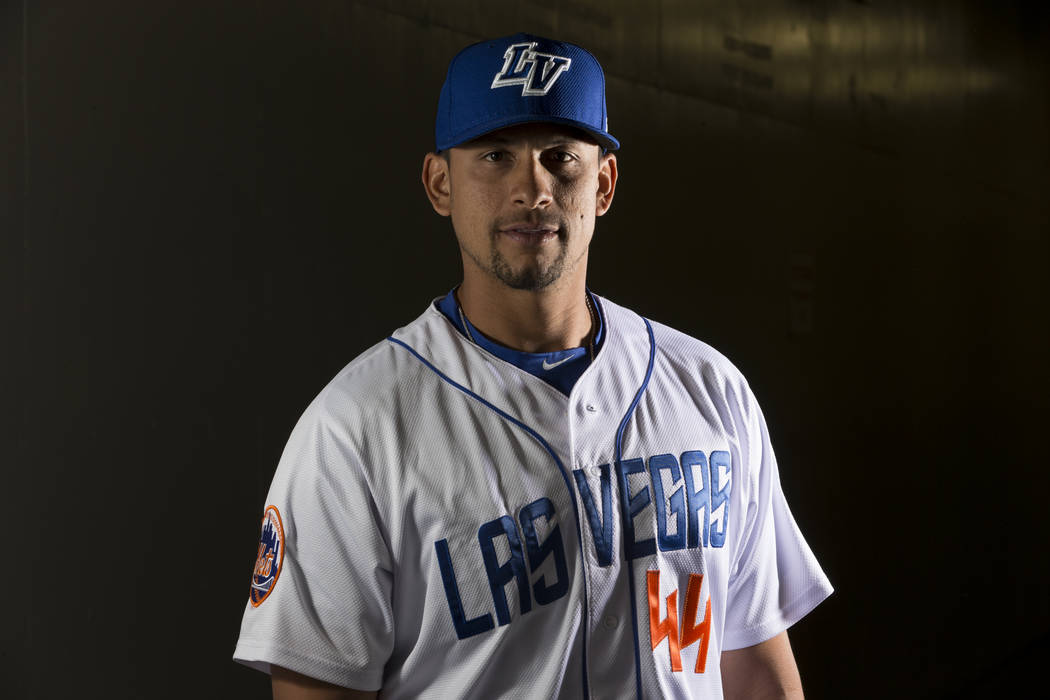 Xorge Carrillo drove in the go-ahead run in the ninth inning on Monday to give the 51s a 7-6 win over the River Cats. Erik Verduzco/Las Vegas Review-Journal Follow @Erik_Verduzco