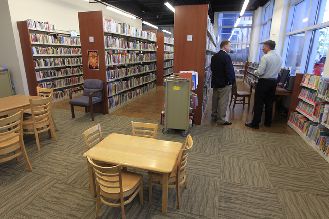 This is the interior of the North Las Vegas library at city hall, Wednesday, Oct. 8, 2014. (Sam Morris/Las Vegas Review-Journal)