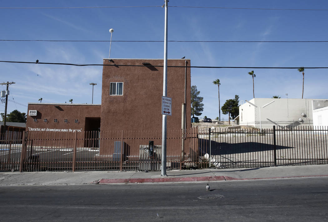Foremaster Lane, between Main Street and Las Vegas Boulevard on Thursday, April 27, 2017, in Las Vegas. The city of Las Vegas has been acquiring land on the south side of Foremaster Lane. Bizuayeh ...