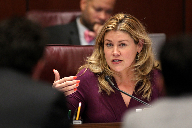 Nevada Sen. Patricia Farley, R-Las Vegas, at the Legislative Building in Carson City, Nev., on Thursday, March 19, 2015. (Las Vegas Review-Journal)