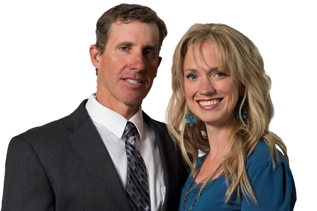 Jared Fisher, left, with his wife Heather, has announced his candidacy for governor of Nevada. The Republican owns Las Vegas Cyclery and Escape Adventures Inc. Photo courtesy Jared Fisher