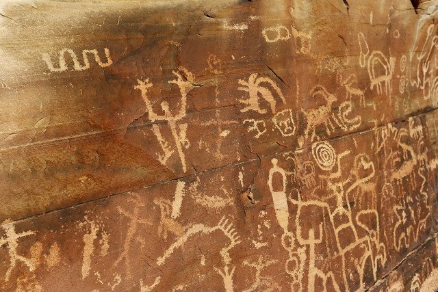 Petroglyphs at Gold Butte National Monument on Tuesday, Jan. 17, 2017, in Gold Butte, Nevada. (Christian K. Lee/Las Vegas Review-Journal) @chrisklee_jpeg
