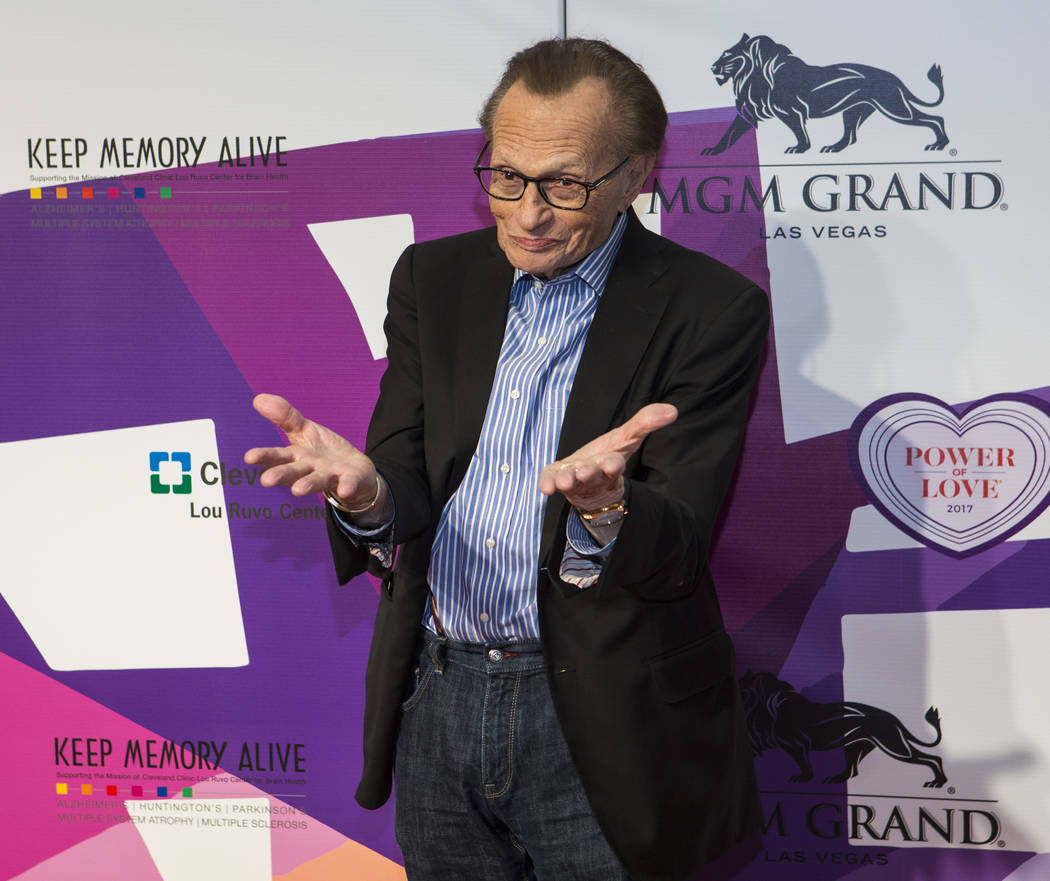 Media personality Larry King on the red carpet before Keep Memory Alive's 21st annual Power of Love gala, raising money for Cleveland Clinic Lou Ruvo Center for Brain Health's programs and service ...