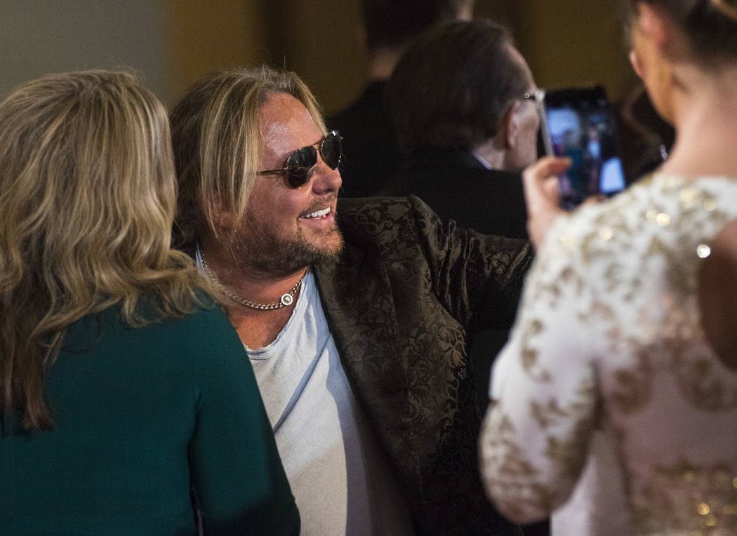 Vince Neil, frontman of Motley Crue, on the red carpet before Keep Memory Alive's 21st annual Power of Love gala, raising money for Cleveland Clinic Lou Ruvo Center for Brain Health's programs and ...