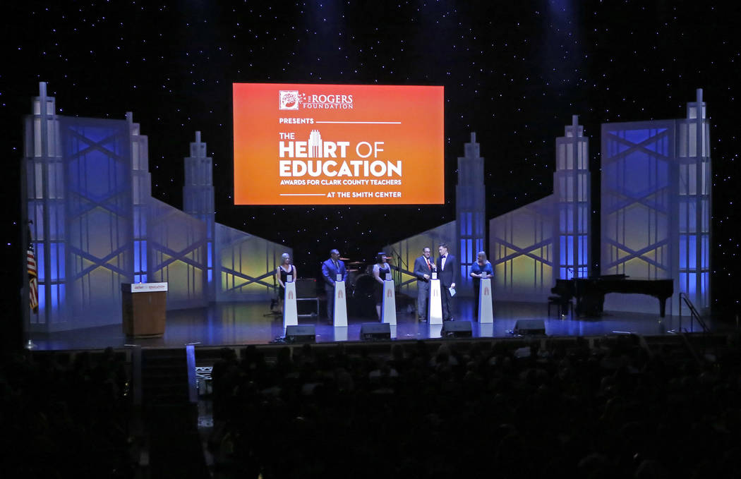 Second annual Heart of Education award winners during the event at The Smith Center on Saturday, April 29, 2017, in Las Vegas. Christian K. Lee Las Vegas Review-Journal @chrisklee_jpeg