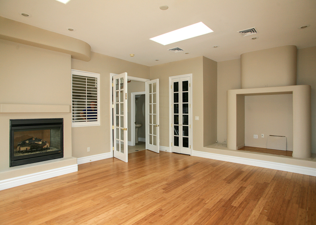 This Rancho Bel Air home has a TV room with a fireplace. It's listed for sale. ELKE COTE/RJREALESTATE.VEGAS