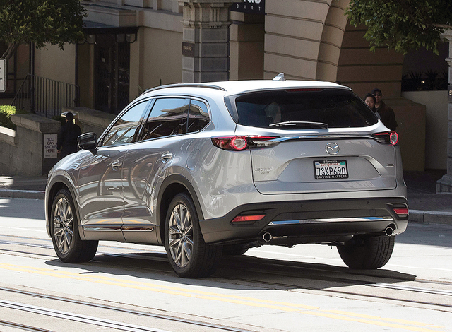 COURTESY MAZDA
Most of the design drama is at the front. From the rear, the CX-9 could be any vehicle.