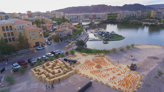 The final touches are being added to the hay bale maze, pumpkin patch and more at the Fall Festival at Lake Las Vegas now through Nov. 27. (Courtesy Josh Metz)