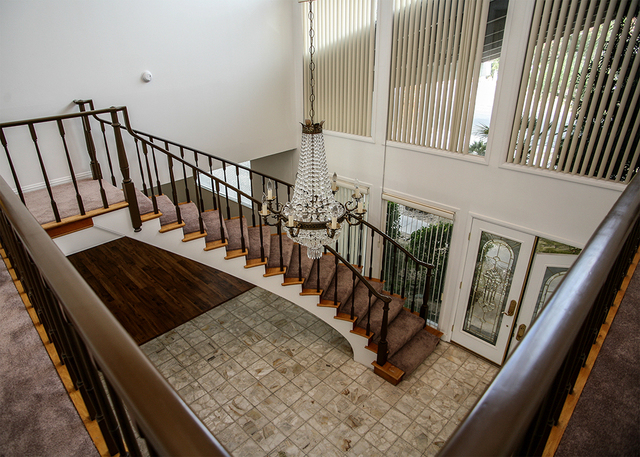 This Rancho Bel Air home entry has a staircase. ELKE COTE/RJREALESTATE.VEGAS