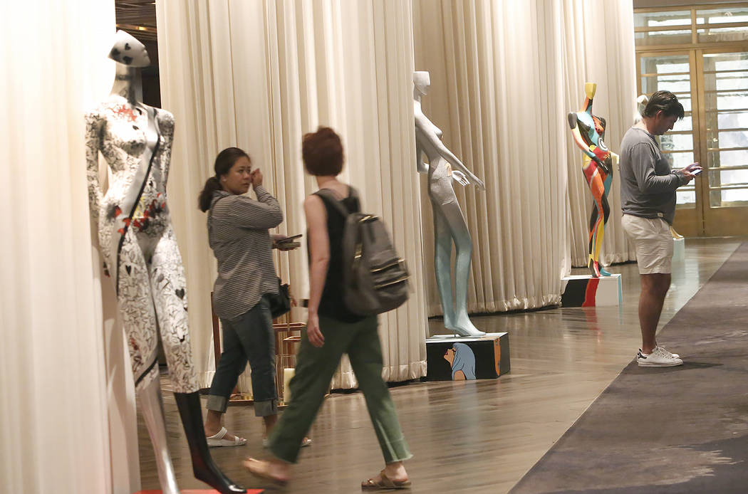 Colorful mannequins at Delano to be sold at artLIVE auction Las Vegas