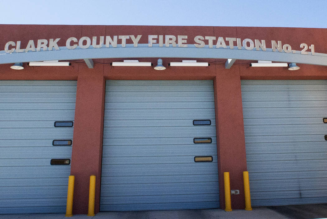 Clark County Fire Station at 5015 W Oquendo Rd, on Tuesday, May 2, 2017, in Las Vegas. (Bizuayehu Tesfaye/Las Vegas Review-Journal) @bizutesfaye