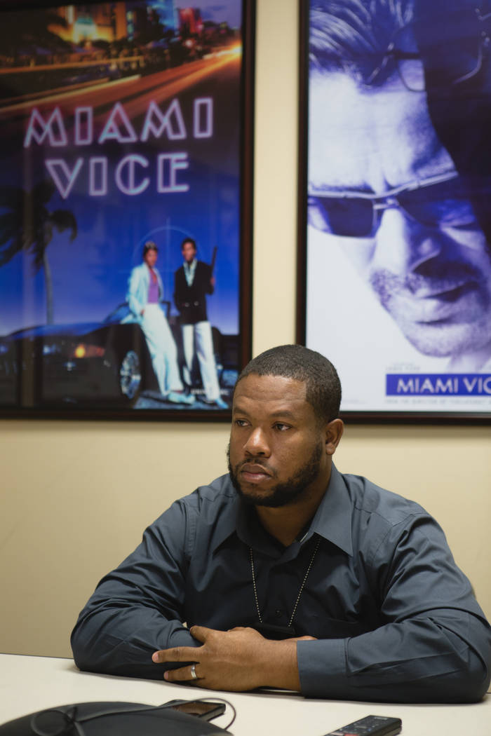 Miami-Dade Police Detective Roody Gaston at headquarters in Doral, Fla. April 19, 2017. Alicia Vera