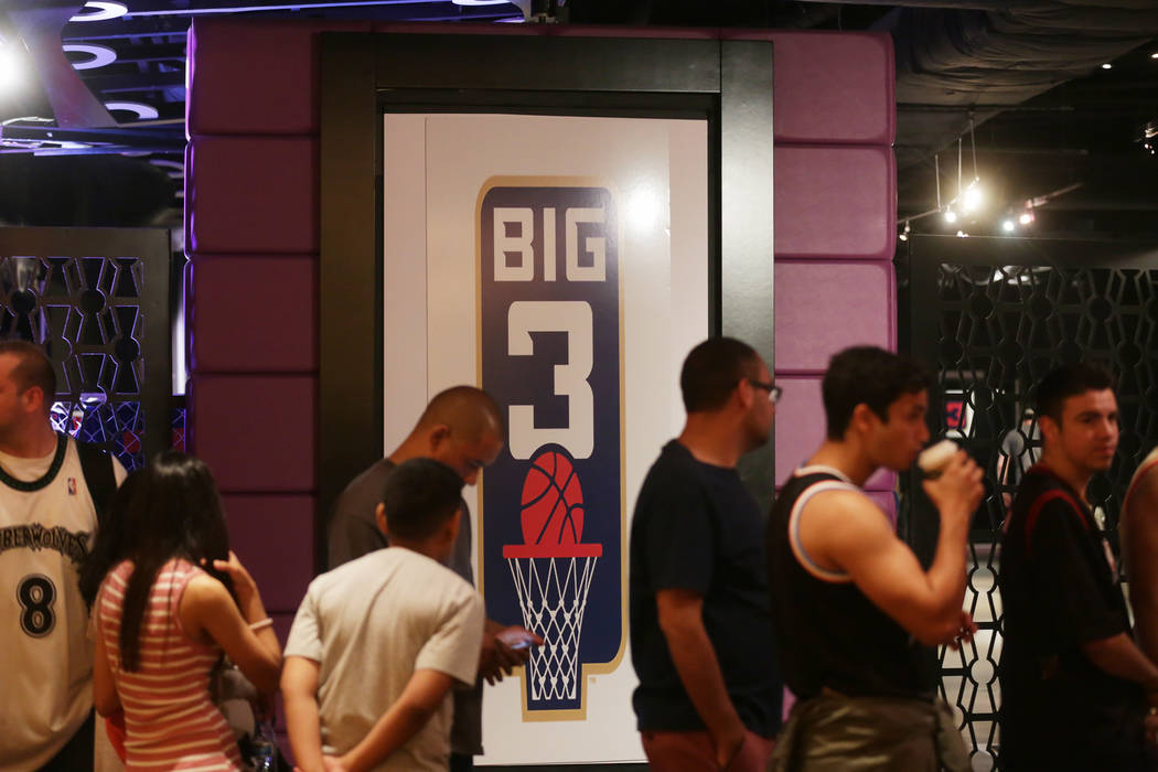 A crowd waits to enter the BIG3 inaugural draft on Sunday, April 30, 2017, at Planet Hollywood in Las Vegas. Rachel Aston Las Vegas Review-Journal @rookie__rae