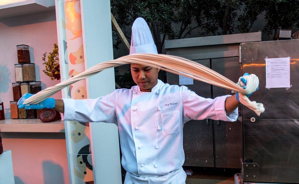 The Grand Tasting at Vegas Uncork'd by Bon Appetit at Garden of the Gods Pool Oasis at Caesars Palace on Friday, April 28, 2017, in Las Vegas. (Tom Donoghue)