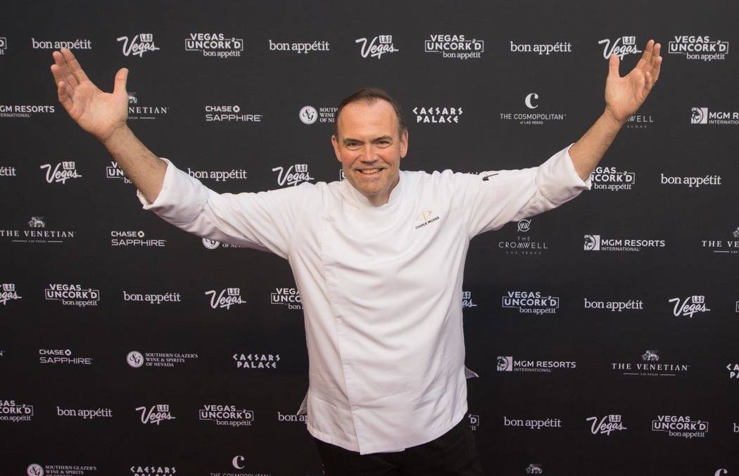 Charlie Palmer attends The Grand Tasting at Vegas Uncork'd by Bon Appetit at Garden of the Gods Pool Oasis at Caesars Palace on Friday, April 28, 2017, in Las Vegas. (Tom Donoghue)