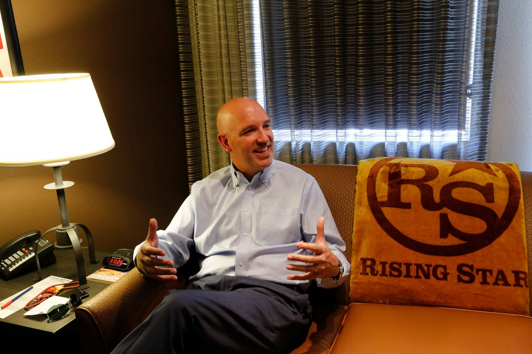 Andre Carrier, chief operating officer  of Rising Star Sports Ranch, speaks to the Review-Journal at the ranch in Mesquite, Nev., Friday, May 5, 2017. Chitose Suzuki Las Vegas Review-Journal @chit ...