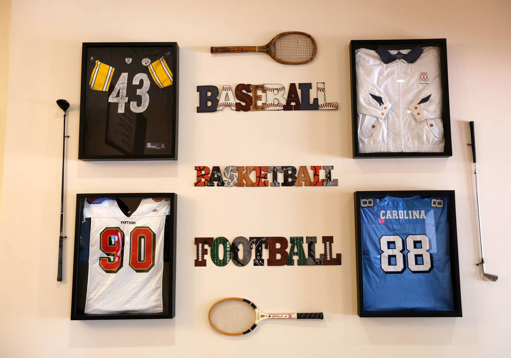 Wall decorations of Rising Star Sports Ranch in Mesquite, Nev., Friday, May 5, 2017. Chitose Suzuki Las Vegas Review-Journal @chitosephoto