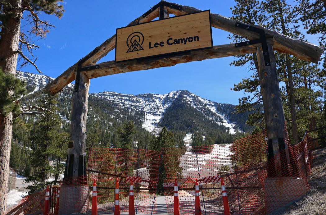 The entrance to Lee Canyon ski resort at Mount Charleston, Tuesday, May 2, 2017. The ski resort is ready to modernize and expand into a year-round playground. Gabriella Benavidez Las Vegas Review- ...