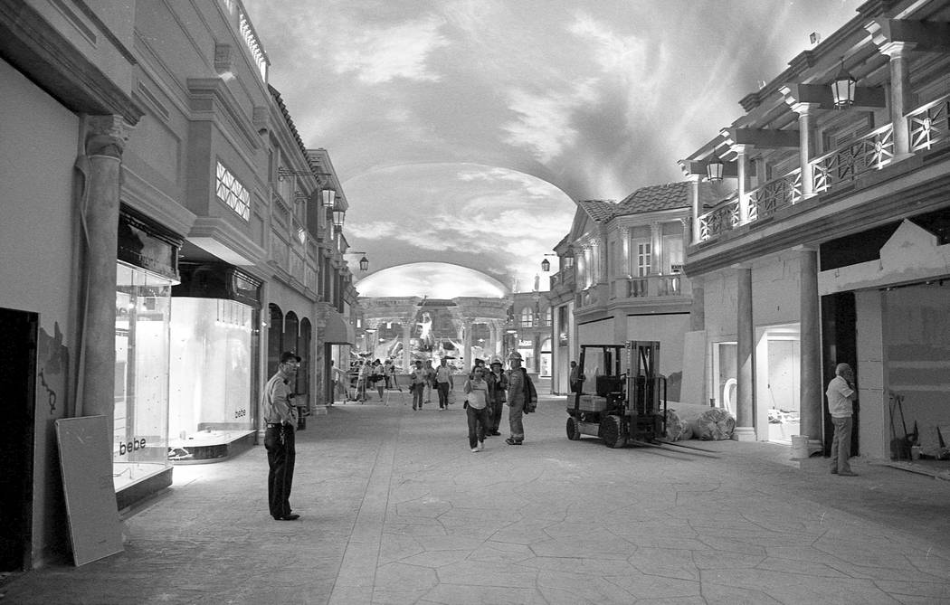 Entrance to the Caesars Forum Shops shopping mall Las Vegas Nevada