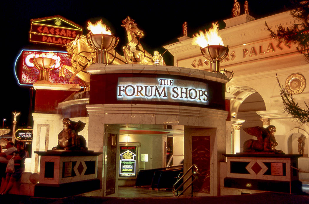 entrance to the forum shops at caesars palace las vegas boulevard