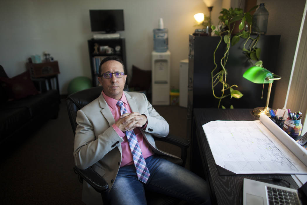 John Pacult, a licensed clinical social worker, at his office on Tuesday, May 9, 2017, in Las Vegas. Pacult specializes in the area of sex offenders, child abuse and neglect cases. For years he ha ...