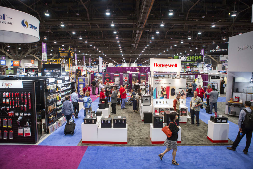 Attendees of the National Hardware Show at Las Vegas Convention Center on Wednesday, May 10, 2017. Patrick Connolly Las Vegas Review-Journal @PConnPie