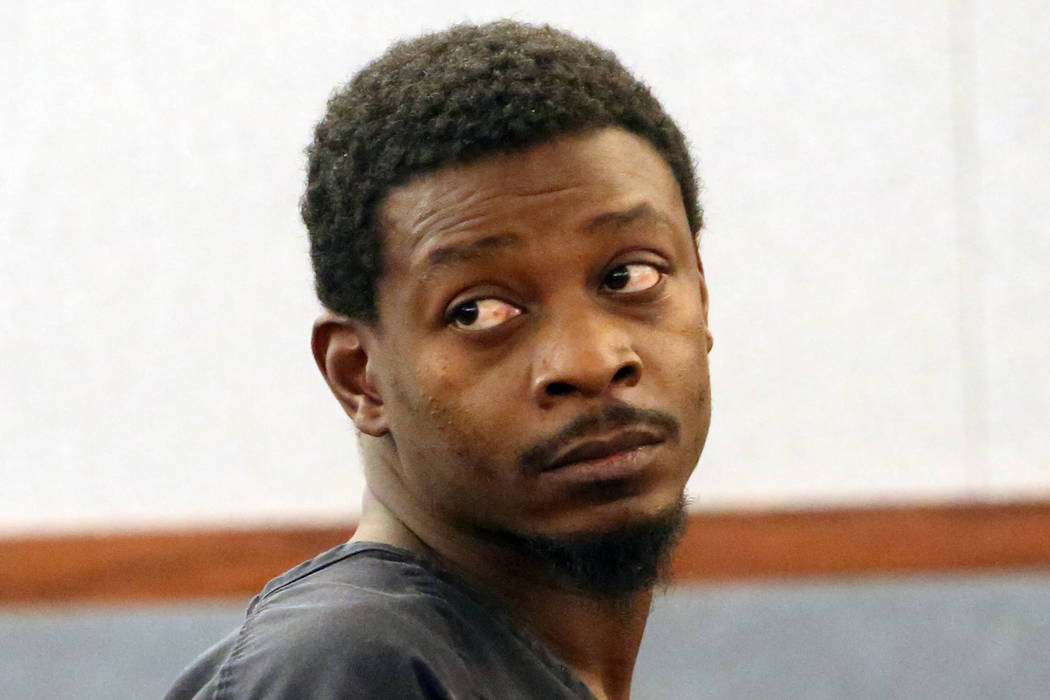 Paul Darell Jones, charged with murder in the death of his 13-year-old son Aaron Jones, appears in court at the Regional Justice Center on Tuesday, May 2, 2017, in Las Vegas. Bizuayehu Tesfaye Las ...