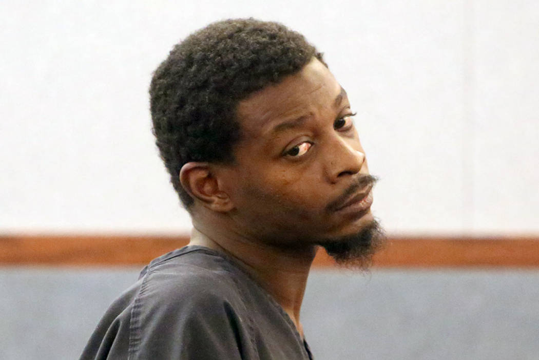 Paul Darell Jones, charged with murder in the death of his 13-year-old son Aaron Jones, appears in court at the Regional Justice Center on Tuesday, May 2, 2017, in Las Vegas. Bizuayehu Tesfaye Las ...