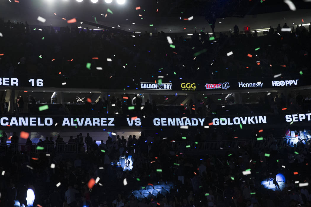 The fight between Gennady Golovkin and Saul Canelo Alvarez in announced at T-Mobile Arena on Saturday, May 6, 2017, in Las Vegas. Erik Verduzco Las Vegas Review-Journal @Erik_Verduzco