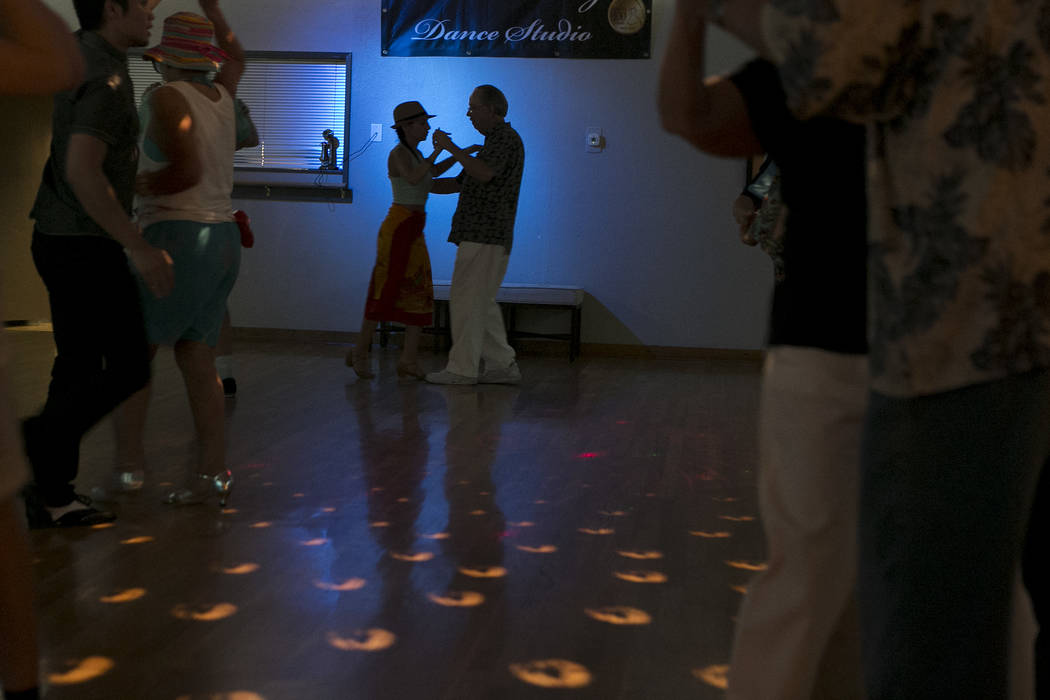 Patners dance at Arthur Murray Dance Studio on Thursday, May 11, 2017 in Las Vegas. Bridget Bennett Las Vegas Review-Journal @bridgetkbennett