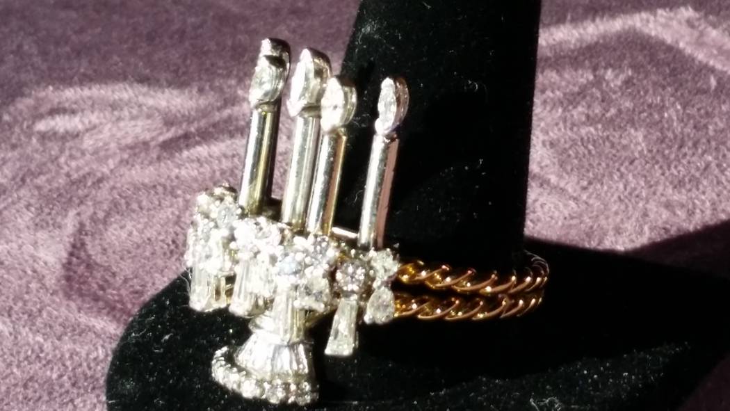 The candelebra ring was given to Liberace by William Harrah. (Liberace Foundation for the Performing and Creative Arts)