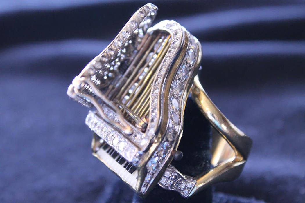 The piano ring was given to Liberace by Barron Hilton. (Liberace Foundation for the Performing and Creative Arts)