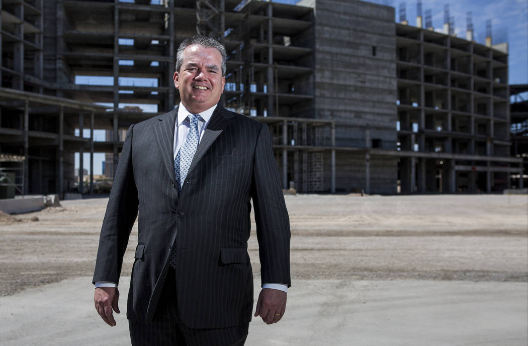 Edward Farrell, the newly appointed president of Resorts World Las Vegas, at the Resorts World construction site on the Las Vegas Strip on Wednesday, May 17, 2017. (Patrick Connolly Las Vegas Revi ...