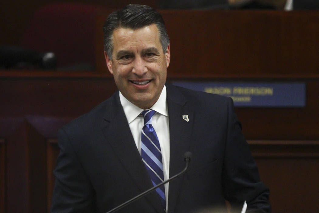Nevada Gov. Brian Sandoval arrives for his final State of the State address at the Legislative Building in Carson City on Tuesday, Jan. 17, 2017. Chase Stevens/Las Vegas Review-Journal @csstevensphoto