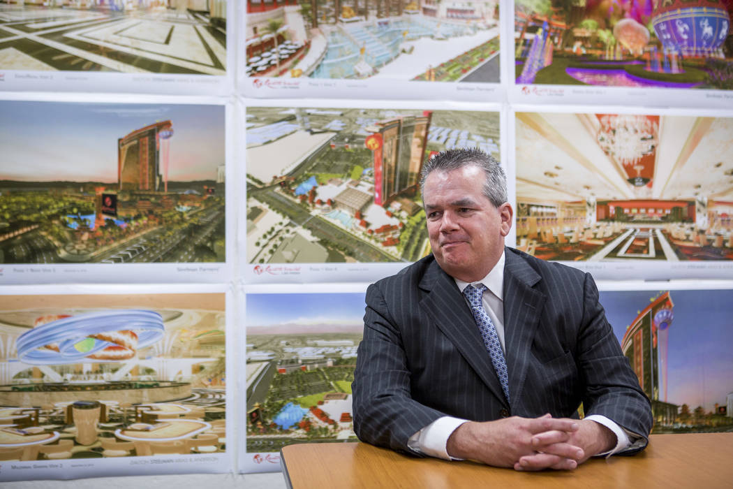 Edward Farrell, the newly appointed president of Resorts World Las Vegas, during an interview with the Review-Journal at the Resorts World construction site on the Las Vegas Strip on Wednesday, Ma ...