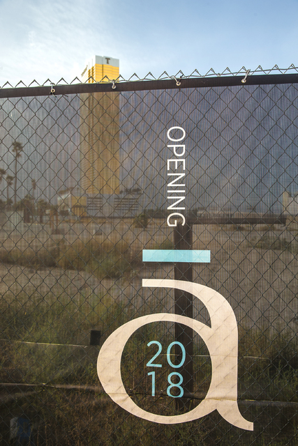 The Alon project site on the Strip at Fashion Show Drive and Las Vegas Boulevard on Friday, Dec. 16, 2016, in Las Vegas. Benjamin Hager/Las Vegas Review-Journal