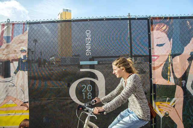 The Alon project site on the Strip at Fashion Show Drive and Las Vegas Boulevard on Friday, Dec. 16, 2016, in Las Vegas. Benjamin Hager/Las Vegas Review-Journal